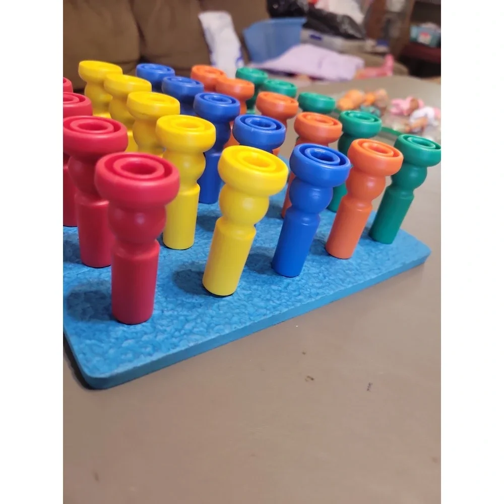 Lauri Tall-Stackers Pegs Building Set Montessori Home School Teaching